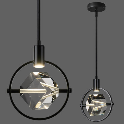 Crystal Pendant Light with Integrated LED