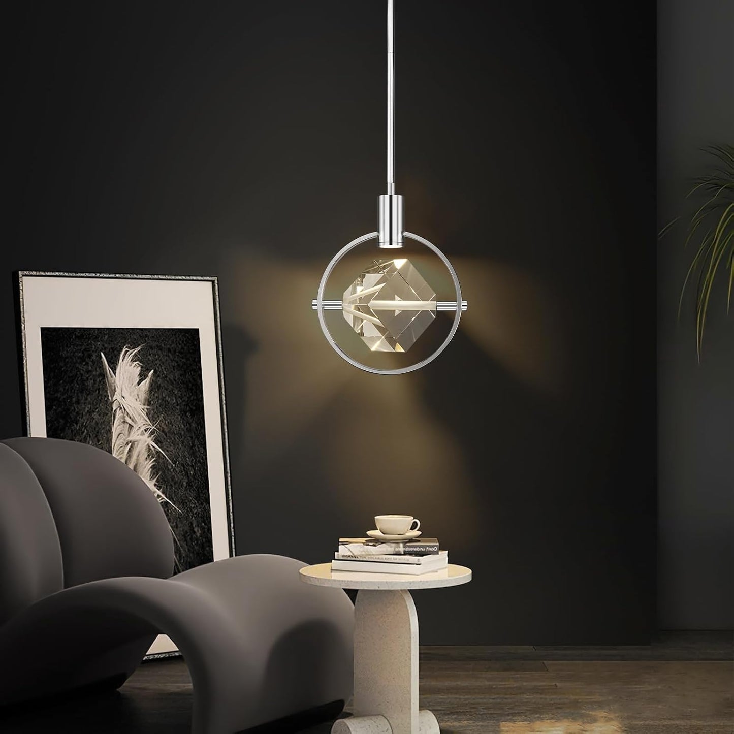 Crystal Pendant Light with Integrated LED