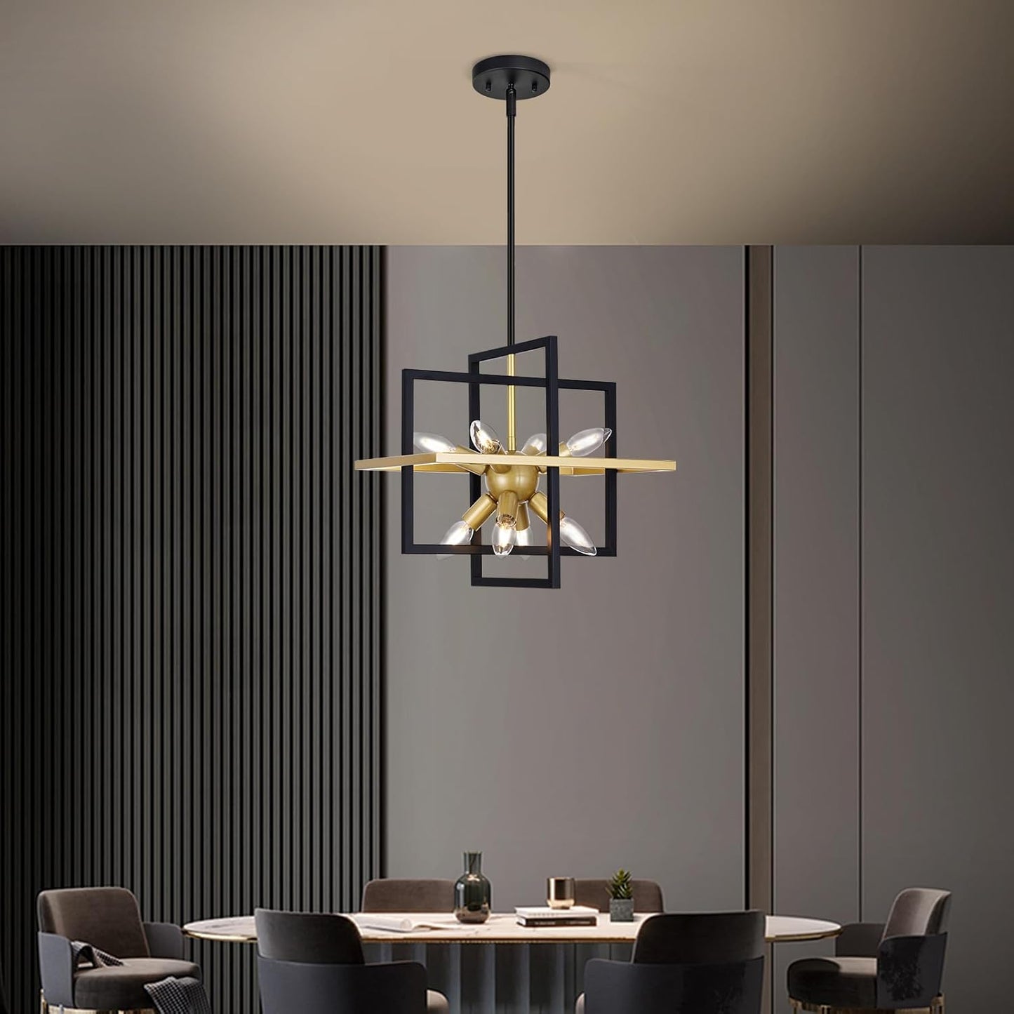 8-Light Geometric Chandelier