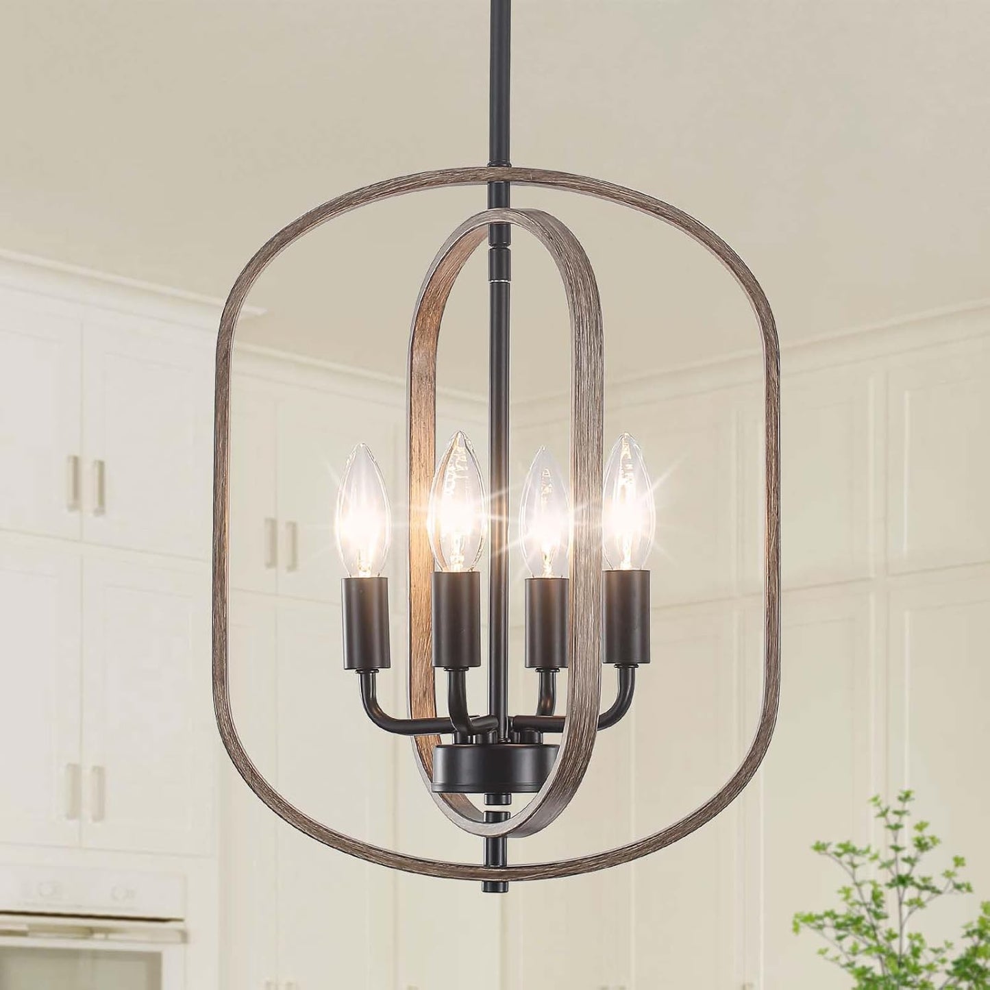 4-Light Farmhouse Chandelier