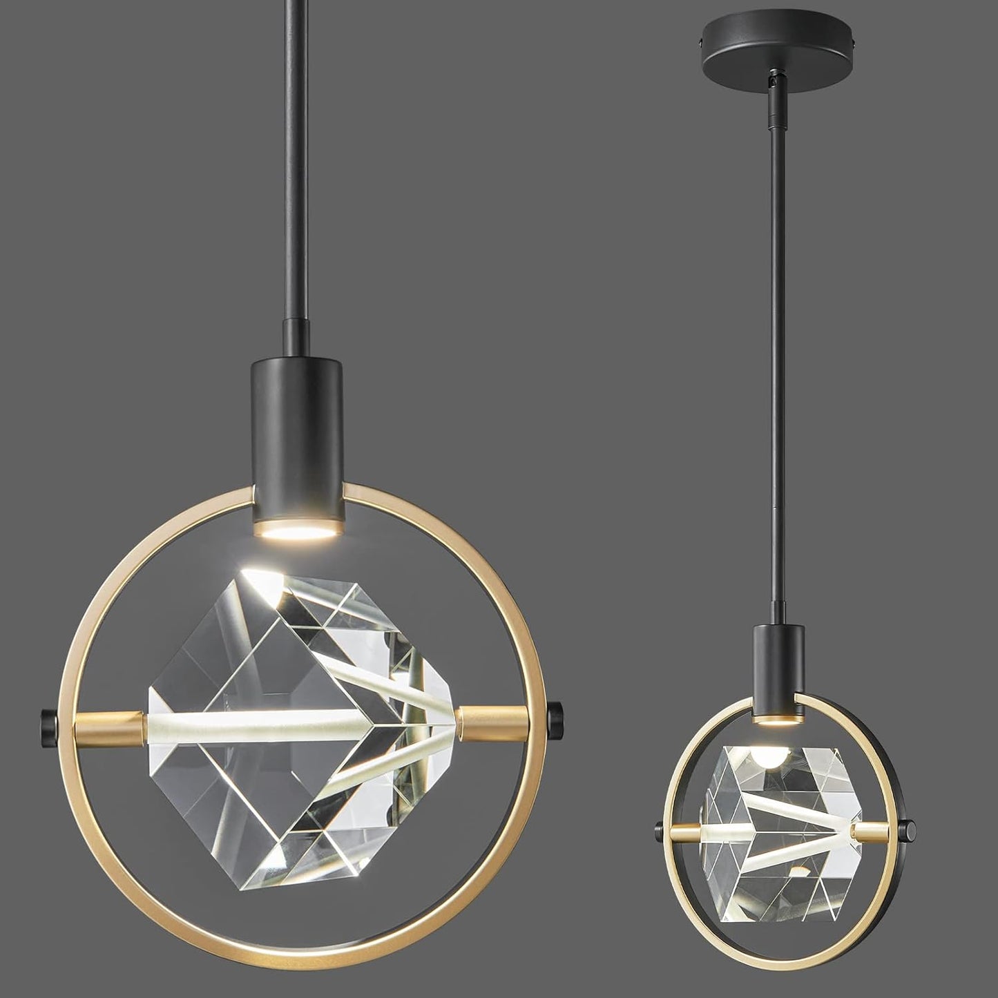 Crystal Pendant Light with Integrated LED