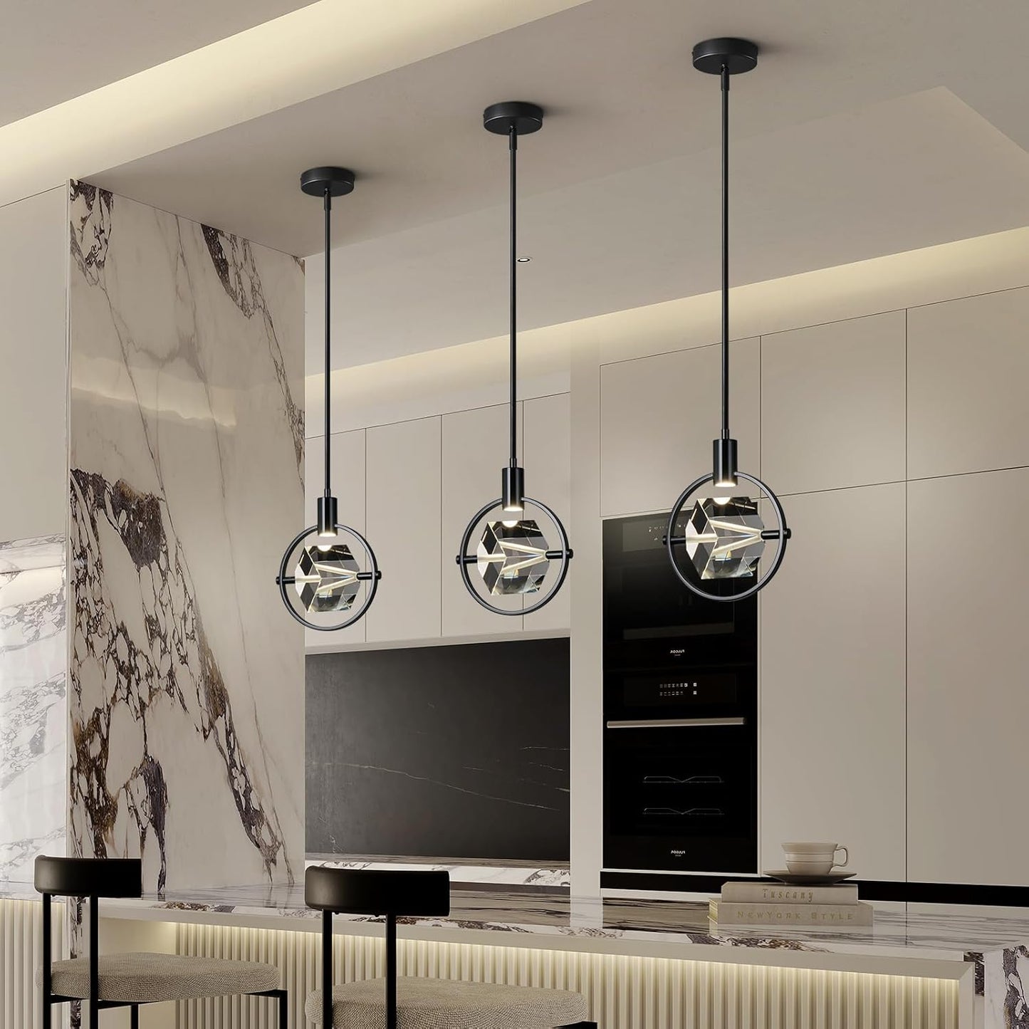 Crystal Pendant Light with Integrated LED