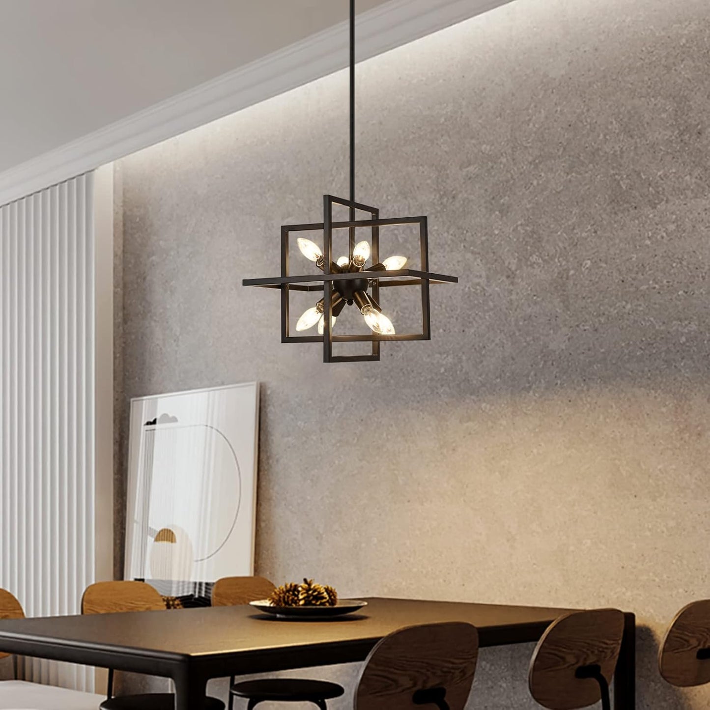 8-Light Geometric Chandelier