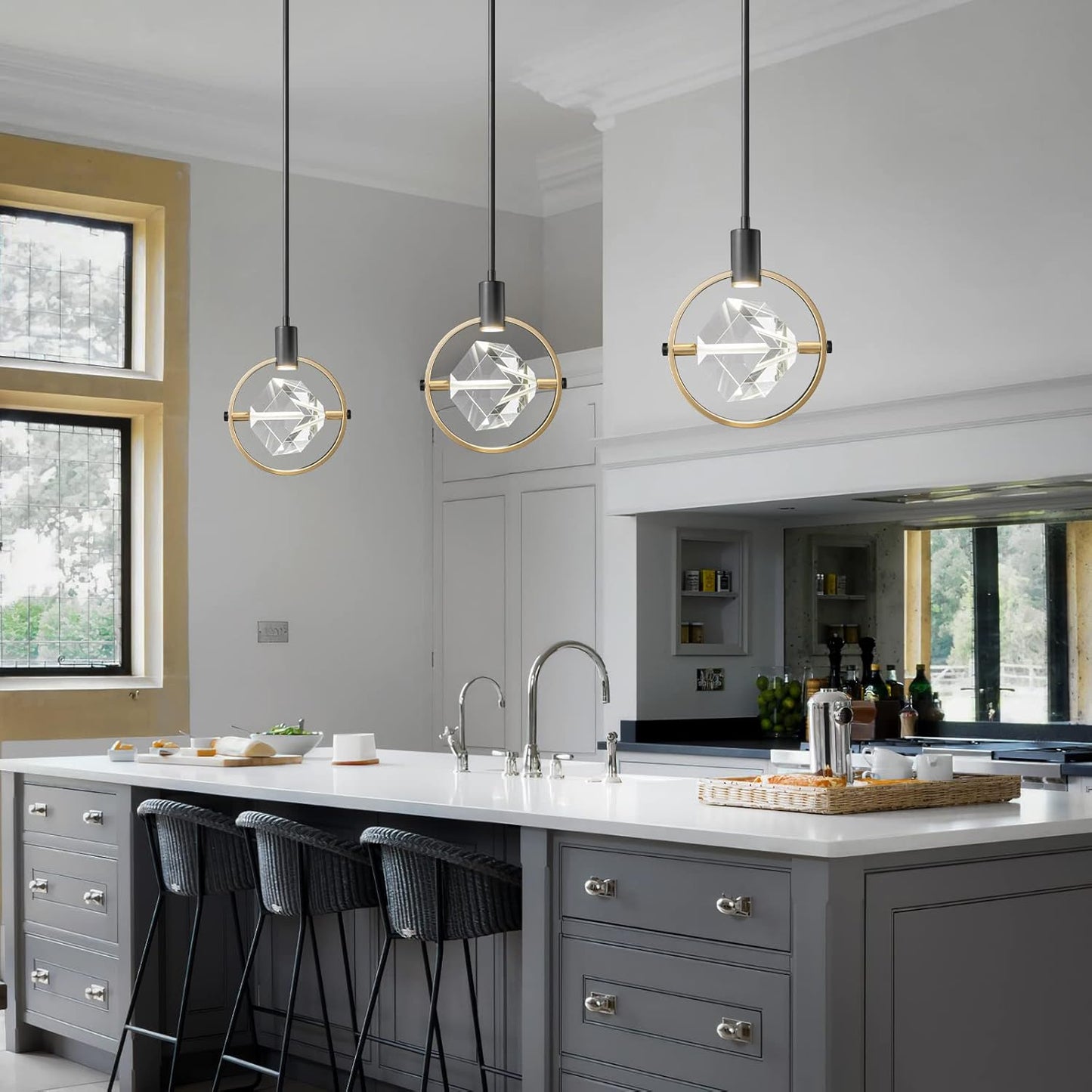 Crystal Pendant Light with Integrated LED