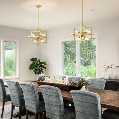 8-Light Geometric Chandelier