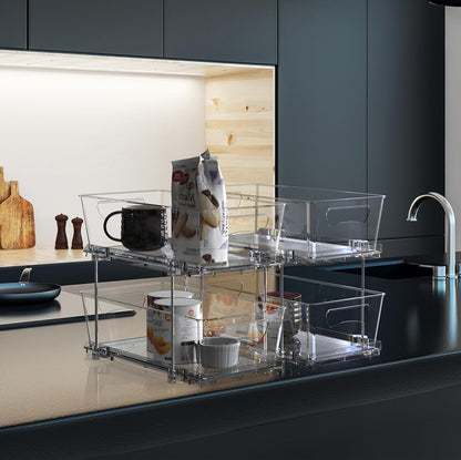 2-Tier Pull-Out Cabinet Organizer