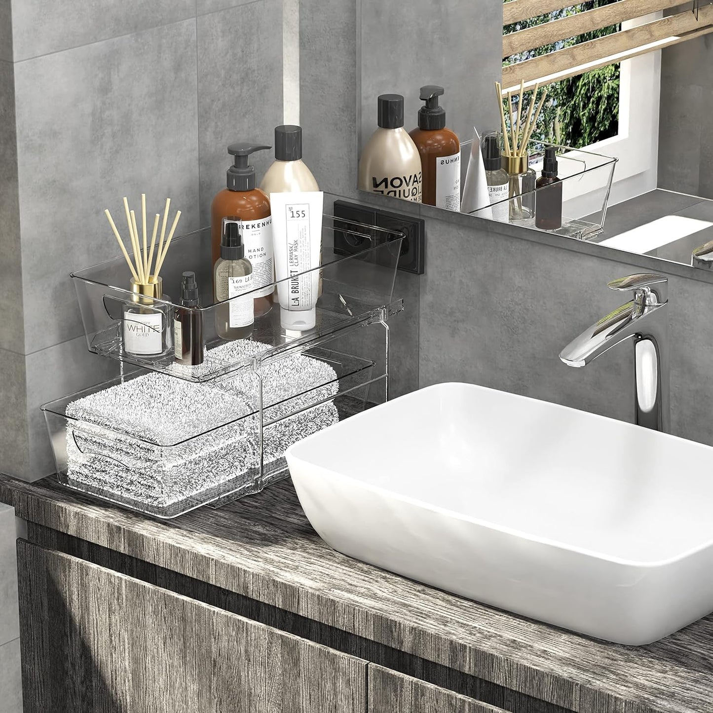 2-Tier Pull-Out Cabinet Organizer