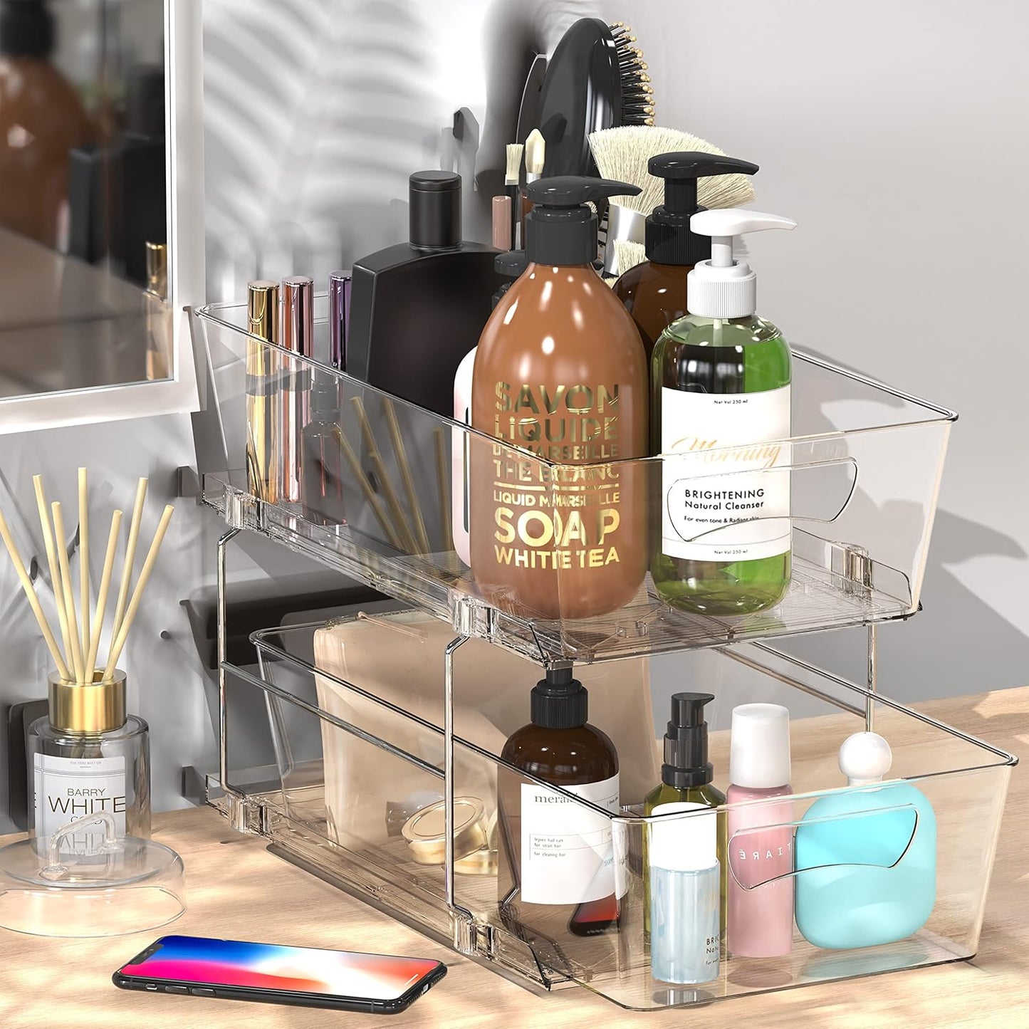 2-Tier Pull-Out Cabinet Organizer