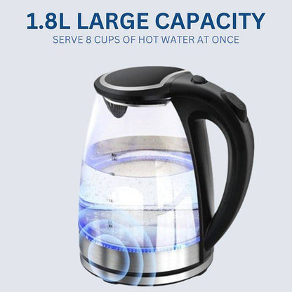 1.8L Electric Glass Kettle with LED Illumination