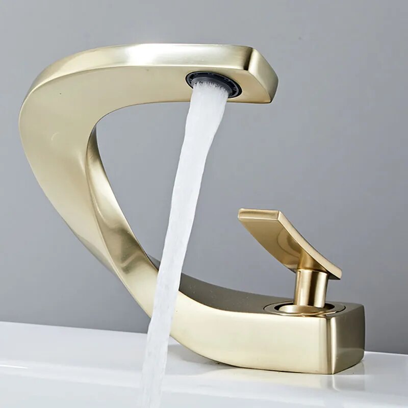 Curved Bathroom Faucet