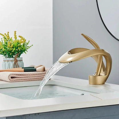 Modern Curved Bathroom Faucet