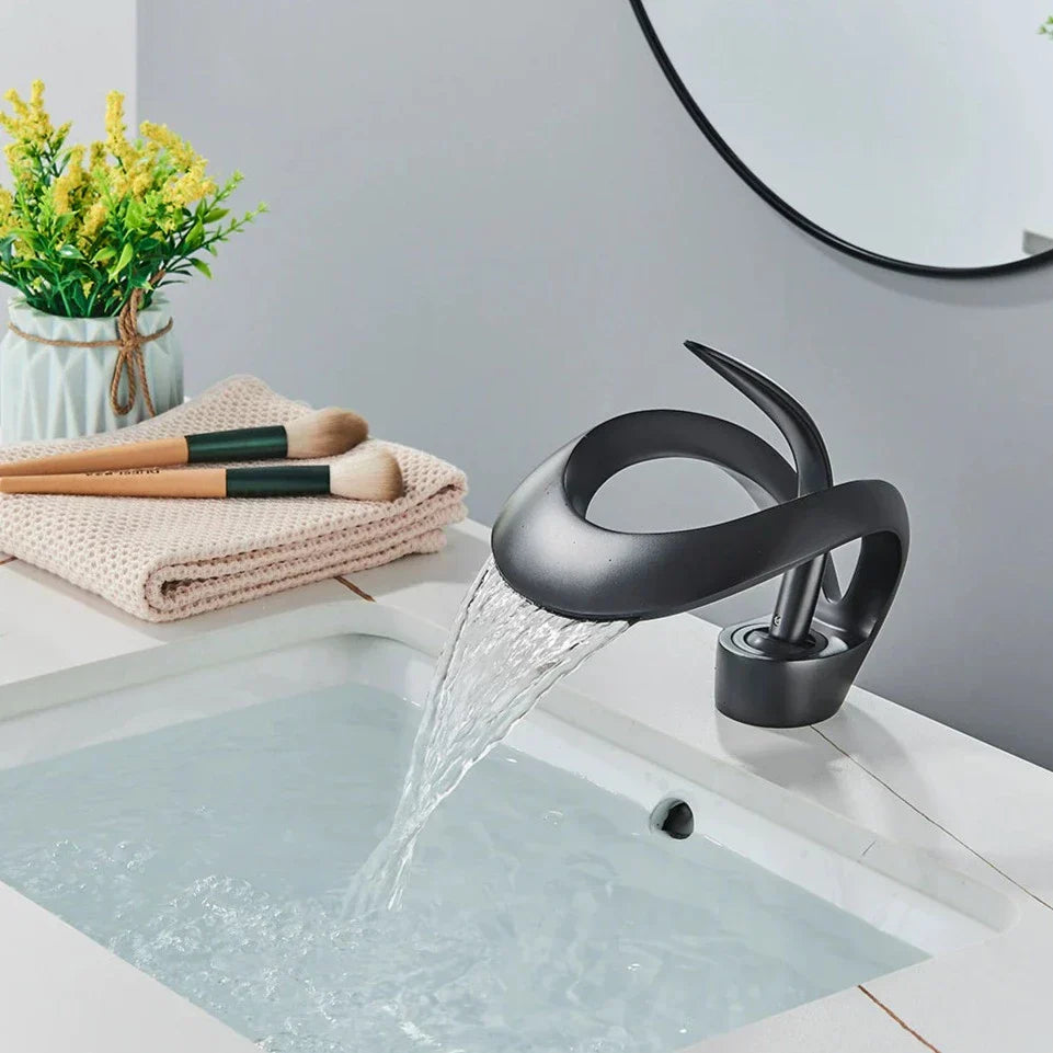 Modern Curved Bathroom Faucet