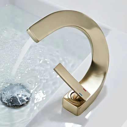 Curved Bathroom Faucet