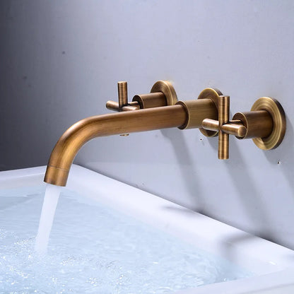 Retro Two-Handle Wall Mounted Faucet