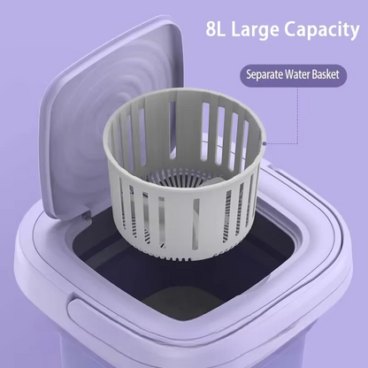 8L Foldable Mini Washing Machine with Dryer