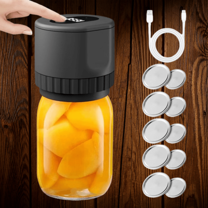 Electric Mason Jar Vacuum Sealer with LED Display