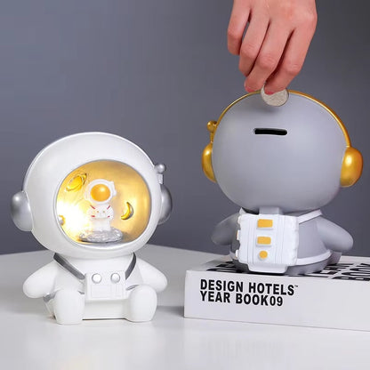 2-in-1 Astronaut Piggy Bank & Night Lamp For Kids