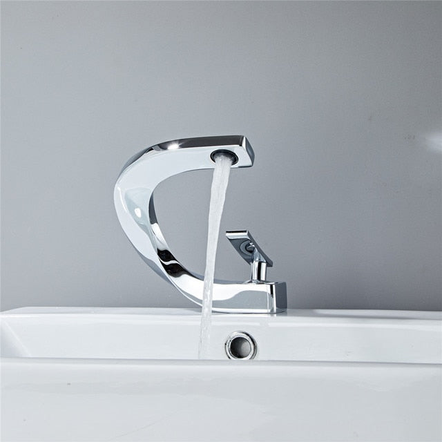 Curved Bathroom Faucet