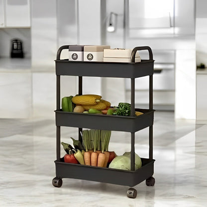 3-Tier Multifunctional Rolling Cart with Wheels